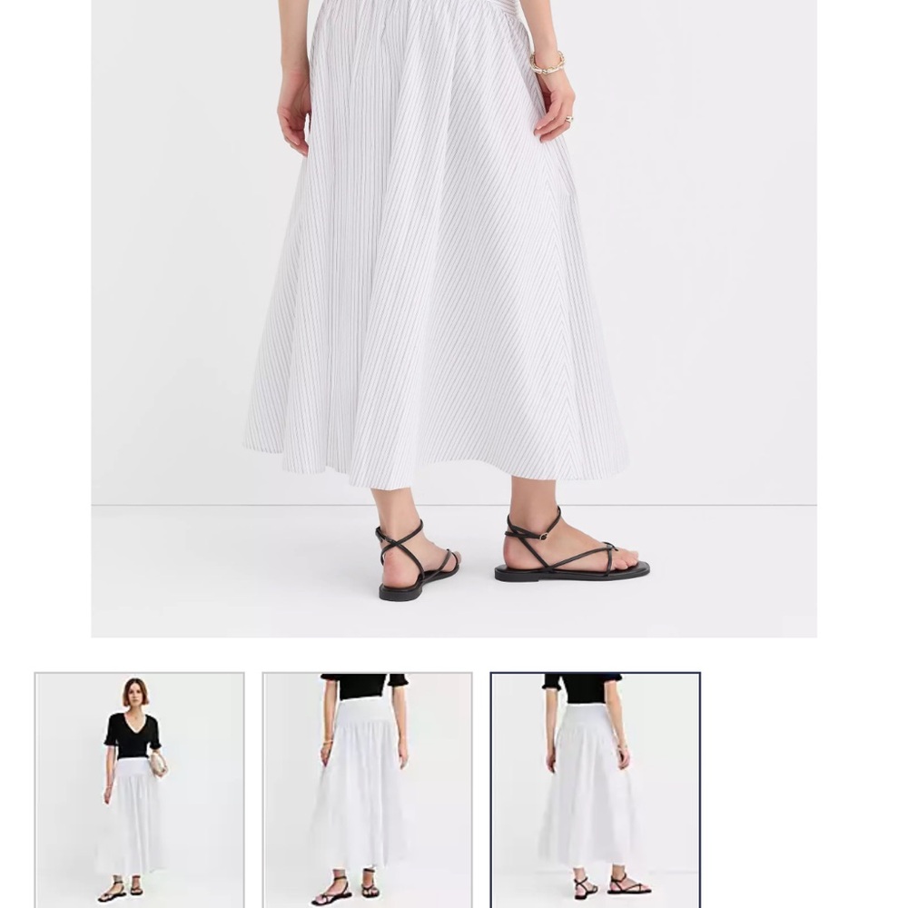 Brand new Loft Lightweight White Maxi Skirt - Elegant Everyday Style - Picture 3 of 4